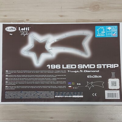Stella cometa decorativa luce fredda da interno o esterno 65x28cm Flash Led NATALE LUCI E COLORI