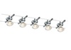 Tesata con 5 faretti LED su cavo orientabili cromati lampadine escluse 39633 LUCI MODERNE