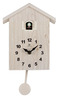 Orologio da parete a cuc&ugrave; casetta effetto legno 20x32cm 50041B LOWELL