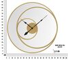 Orologio a specchio molto grande 90cm design cerchi metallo gold  40635 Foto 5