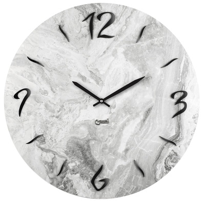 Orologio parete effetto marmo grigio 50cm 11459 LOWELL