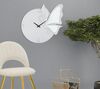 Farfalla che si posa su orologio a muro bianco 66x64cm  40535 - foto 4