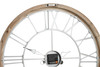 Particolare di Orologio bianco 60cm legno decap&egrave; shabby moderno  42622