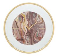 Orologio da muro con stampa astratta e fascia a specchio 60cm  40608