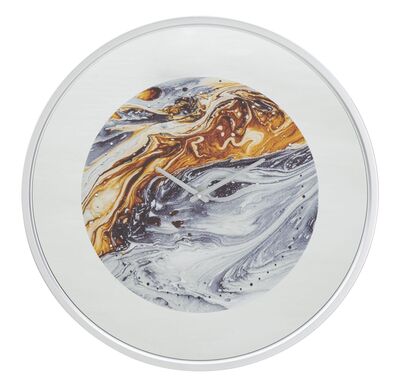 Orologio a parete 60cm fascia a specchio e stampa artistica  40609