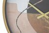 Particolare di Orologio particolare a quadro astratto con tonalit&agrave; tortora e cioccolato 60cm  40543