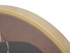 Ulteriore dettaglio di Orologio particolare a quadro astratto con tonalit&agrave; tortora e cioccolato 60cm