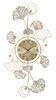 Immagine aggiuntiva di Orologio lungo verticale oro e argento decorato foglie 52x5x102cm  40513