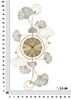 Orologio lungo verticale oro e argento decorato foglie 52x5x102cm  40513 Foto 5