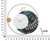 Orologiio da muro raffinato 60x65cm decoro cerchio e foglie notturne  40601 Foto 5