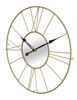 Particolare di Orologio quadrante specchio da parete scheletrato dorato 80cm  40516
