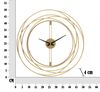Orologio da parete in metallo decoro strisce design intreccio cerchi dorati 50cm 40598 COLORI E LUCI - foto 5