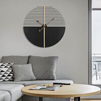 Orologio da parete moderno a righe nero 60cm  40536