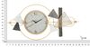 Orologio di design in metallo dorato con dettagli geometrici esclusivi 120x60  43771 - foto 6