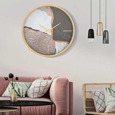 Orologio design con decoro sfumature rosate 60cm  40542