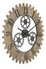 Particolare di Orologio da muro grande 60cm tinta legno e nero  40518