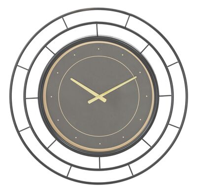 Orologio moderno grande 70cm design fascia metallica a griglia  40611