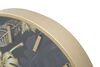 Orologio da muro rotondo scuro con palme dorate 40cm  40599 - foto 4