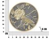 Orologio da muro rotondo scuro con palme dorate 40cm  40599 - foto 5
