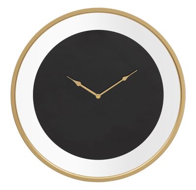 Orologio da muro moderno 60cm con fascia trasparente e interno nero  40613