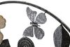 Particolare di Orologio parete fiori e farfalle metallo e legno 67cm  42219