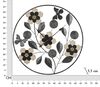Orologio parete fiori e farfalle metallo e legno 67cm  42219 - foto 5