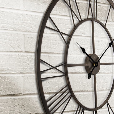 Orologio da parete grande in metallo anticato 76cm 21469 LOWELL