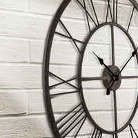 Orologio da parete grande in metallo anticato 76cm 21469 LOWELL