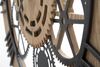 Particolare di Orologio a parete industriale ingranaggi neri e legno 60cm  40523