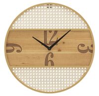 Orologio da parete 50cm legno e trama bianca 40621 COLORI E LUCI