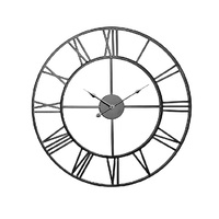 Orologio design minimal nero da parete moderno 60cm  42619