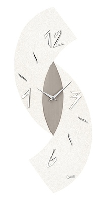 Orologio parete bronzo e bianco perla alto 80cm largo 30 11498 LOWELL