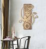 Orologio parete moderno grande design decorativo legno numeri sparsi alto 93cm COLORI E LUCI - foto 4