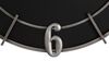 Grande orologio da parete 60cm sfondo nero dettagli argento graffiato  40524 - foto 4