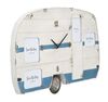 Particolare di Orologio parete portafoto simpatico roulotte bande azzurre 79x46,5cm  40520