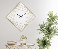 Orologio parete moderno gold a rombo quadrato 85cm  40614