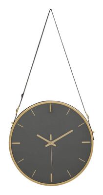 Orologio a parete particolare con cintura diametro 34cm interno nero  40616
