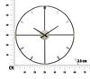 Orologio da parete essenziale nero argento antichizzato 60cm  40512 - foto 5