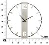 Orologio da parete stilizzato nero particolari argento antichizzato 61cm  40527 Foto 6