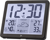 Primo piano Orologio tavolo o parete barometro digitale radiocontrollato temperatura esterna