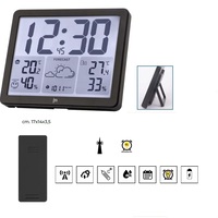 Orologio sveglia tavolo o parete barometro digitale radiocontrollato con sensore esterno 17x14cm JD9