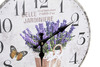 Particolare di orologio shabby lavanda cestino 34cm