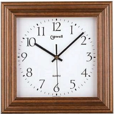 Orologio legno quadrato da parete linea classica 29x29cm 01821B LOWELL