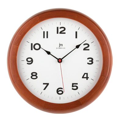 Orologio cornice legno color ciliegio diametro 30cm 21034C LOWELL