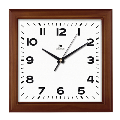 Orologio parete cornice legno colore noce 30x30cm 21038N LOWELL