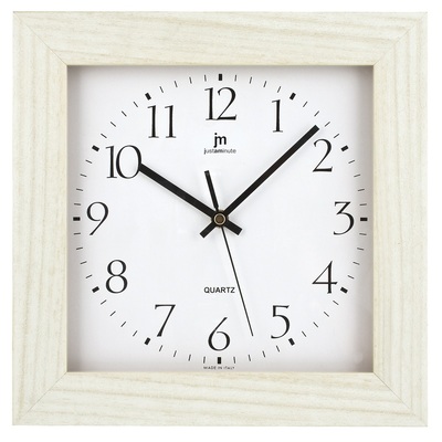 Orologio parete rovere sbiancato quadrato 27cm 2821R LOWELL