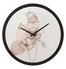 Immagine aggiuntiva di Orologio a muro a quadro mazzo di fiori stilizzati neri 40cm  40629