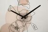 Particolare di Orologio a muro a quadro mazzo di fiori stilizzati neri 40cm  40629