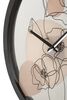 Orologio a muro a quadro mazzo di fiori stilizzati neri 40cm  40629 - foto 4