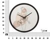 Orologio a muro a quadro mazzo di fiori stilizzati neri 40cm  40629 - foto 5